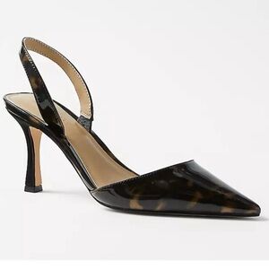 Ann Taylor Kerry Tortoiseshell Print Slingback Pumps - Size 8.5